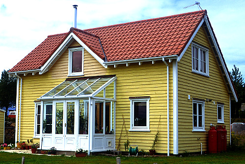 yellow ecohouse