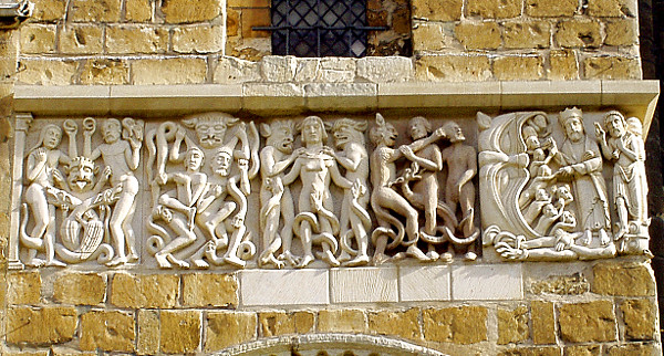 Panel on the west wall