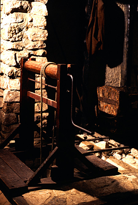 A windlass over a shaft