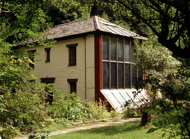 ecohouse with full-wall passive solar collector