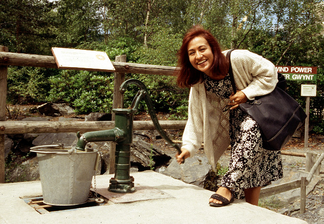 drawing water from the well